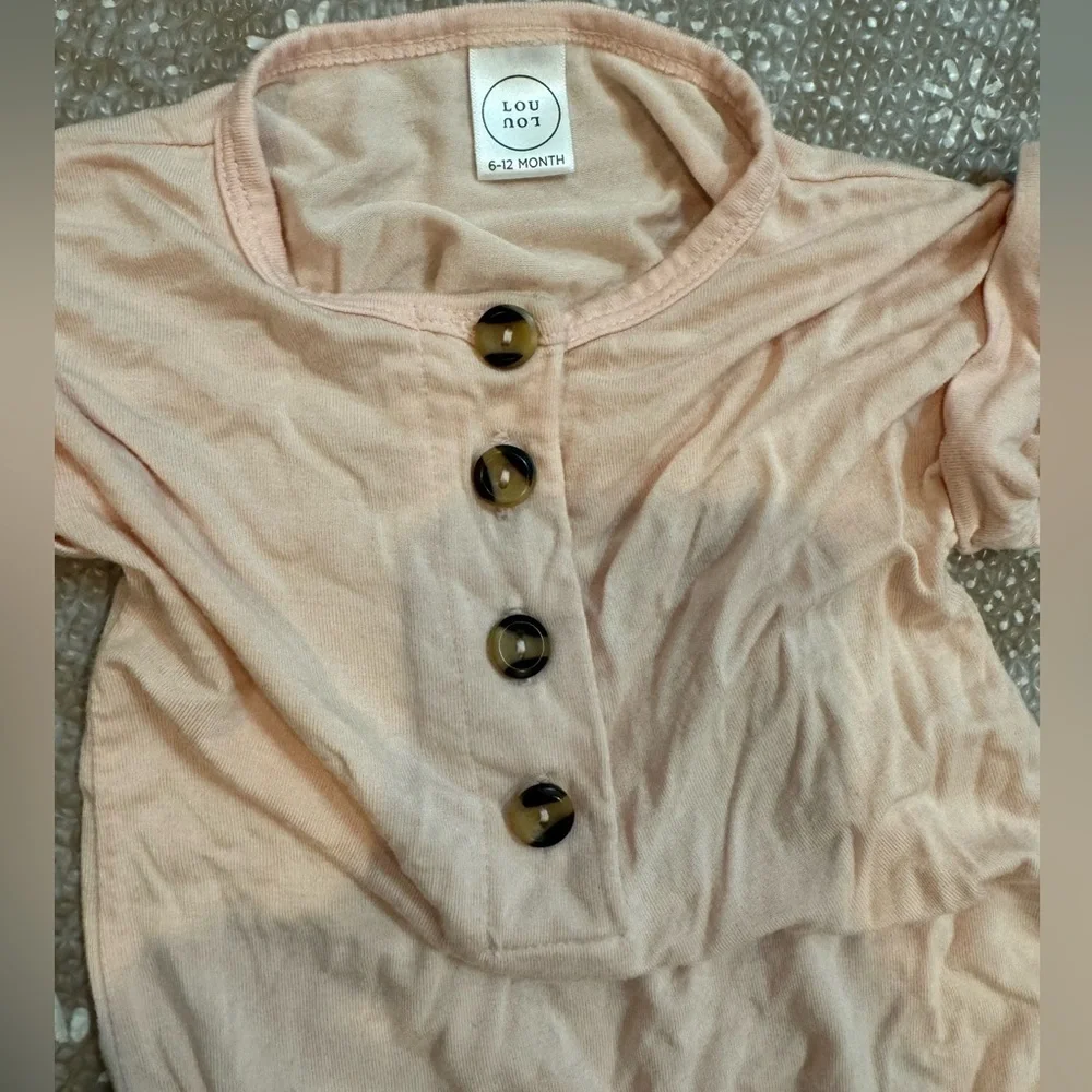 Lou Lou & Co blush romper 6-12 months